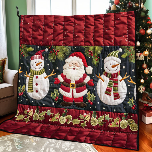 Santa Clause And Snowman WJ2208018CL Quilt Blanket
