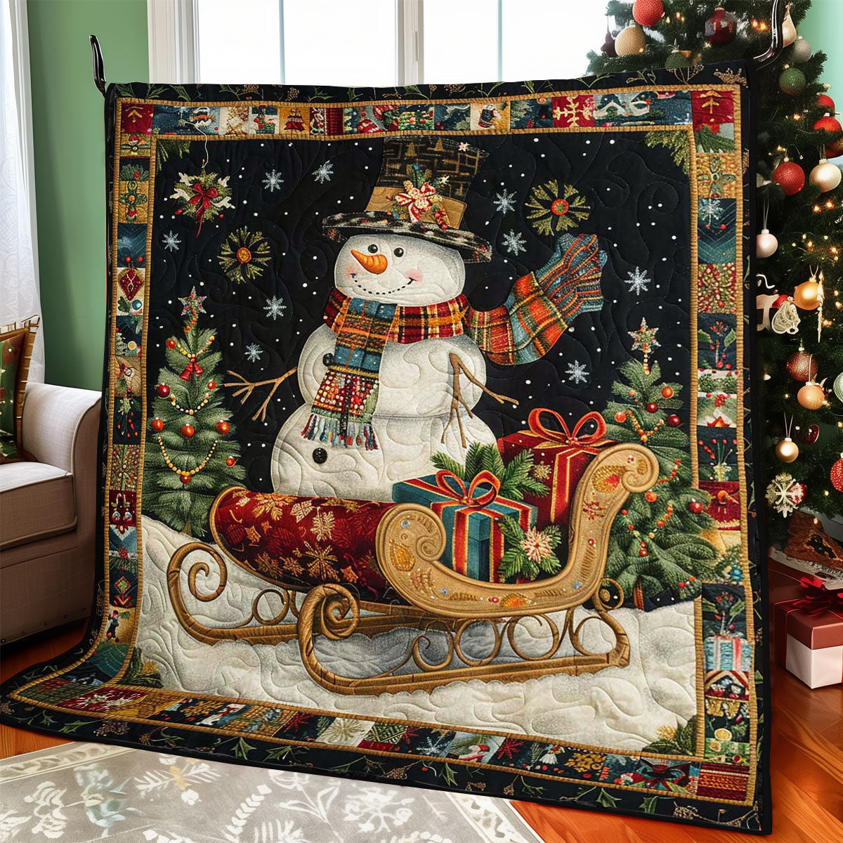 Snowman Gifts WJ2908027CL Quilt Blanket