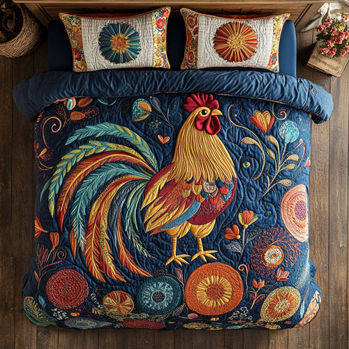 Chicken WX0703012CL Quilted Bedding Set