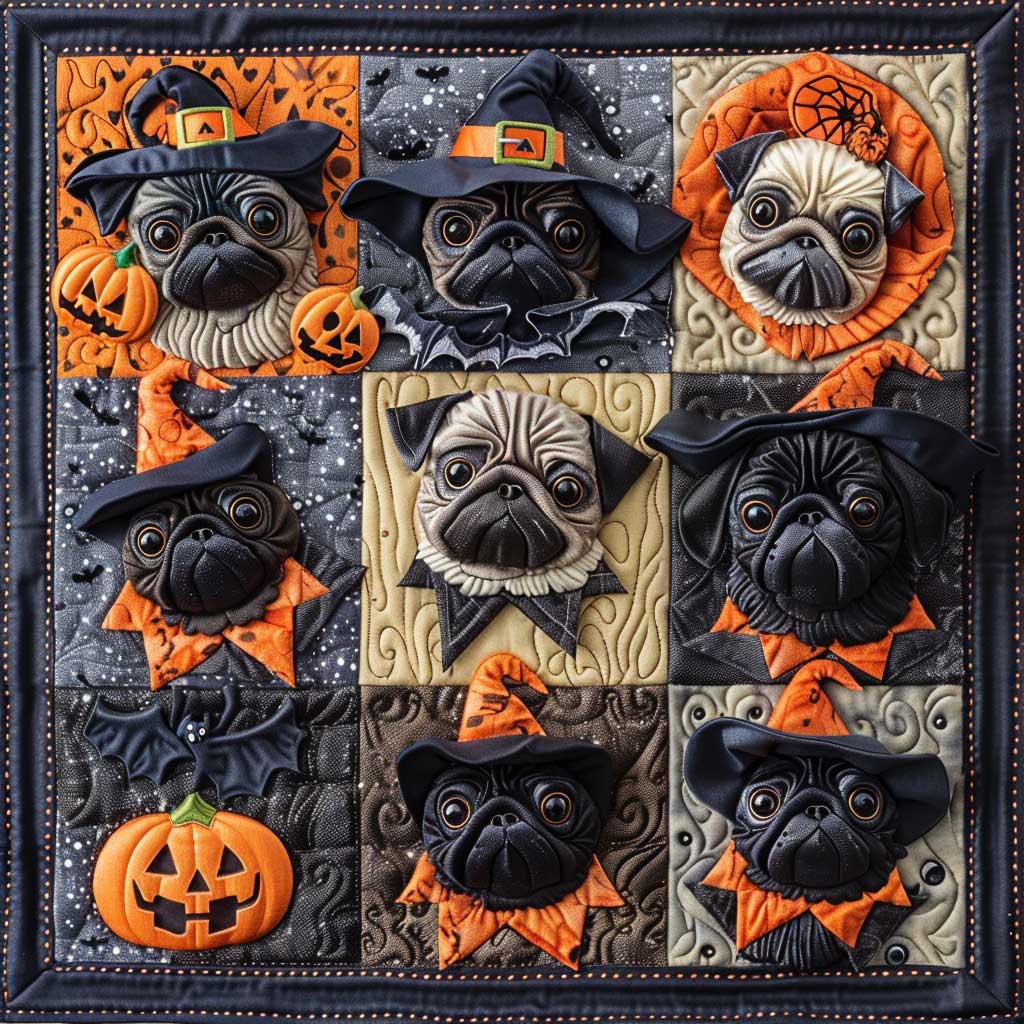 Costume Pugs XR1908027CL Quilt Blanket
