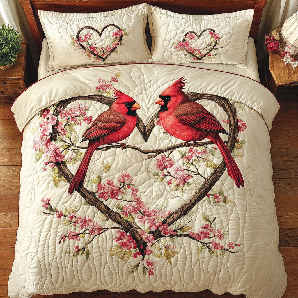Couple Cardinal WX0803168CL Quilted Bedding Set