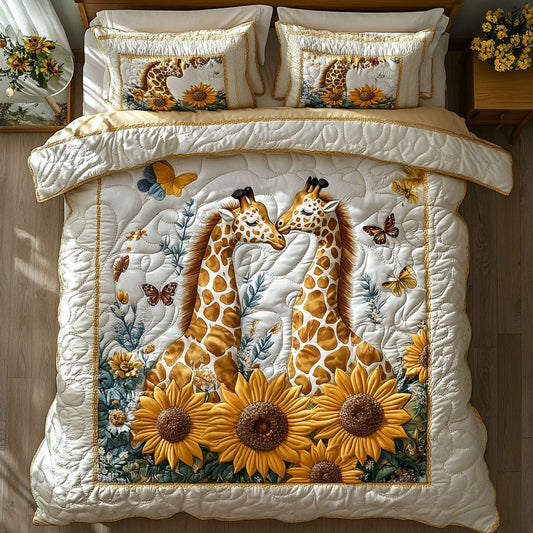 Couple Giraffe WX1403077CL Quilted Bedding Set