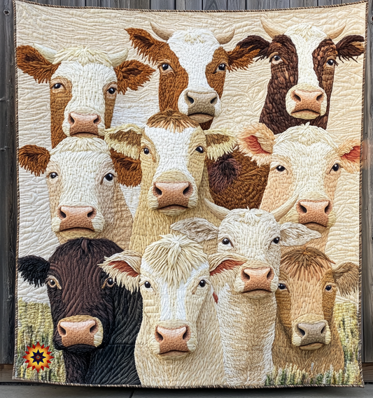Cow Moo WU1312016CL Quilt Blanket