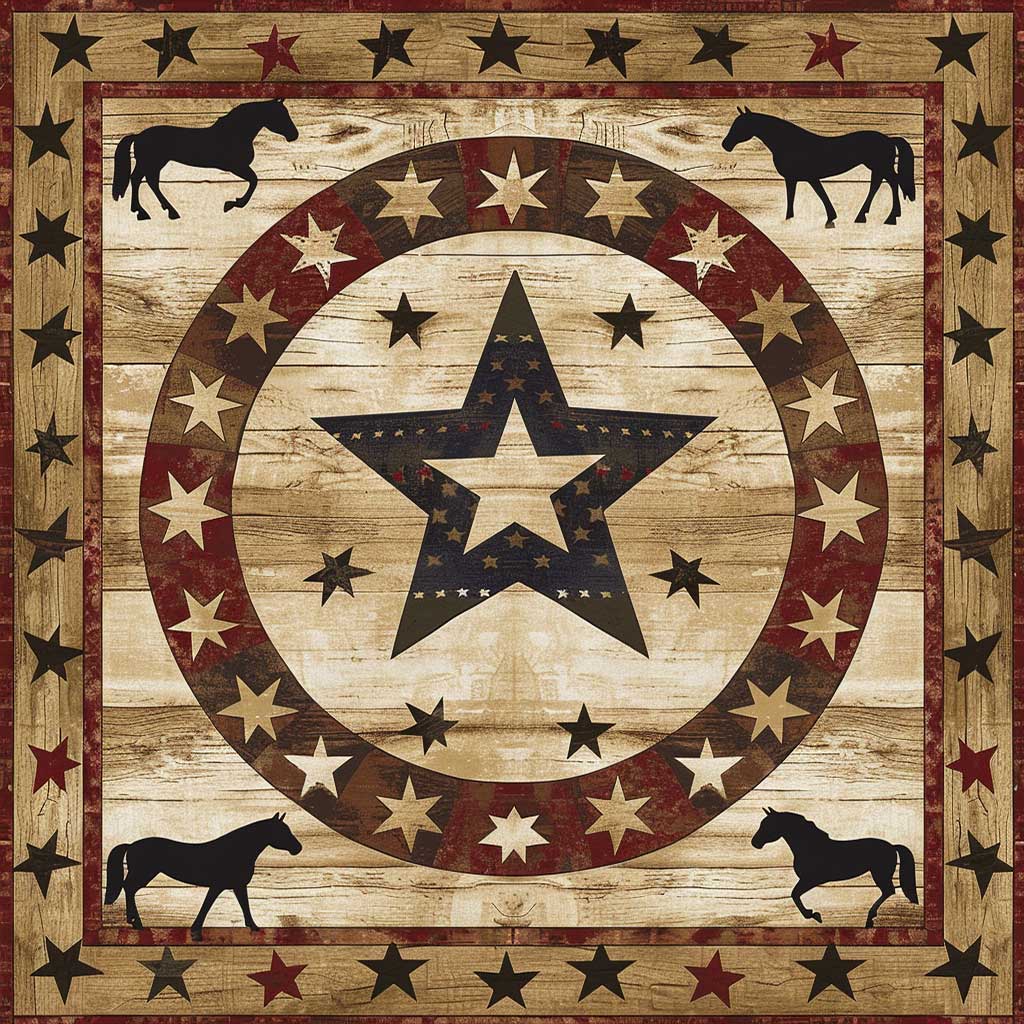 Cowboy Inspired Star WJ0107007CL Quilt Blanket