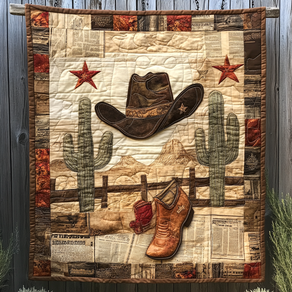 Cowboy Life WU1601011CL Quilt Blanket