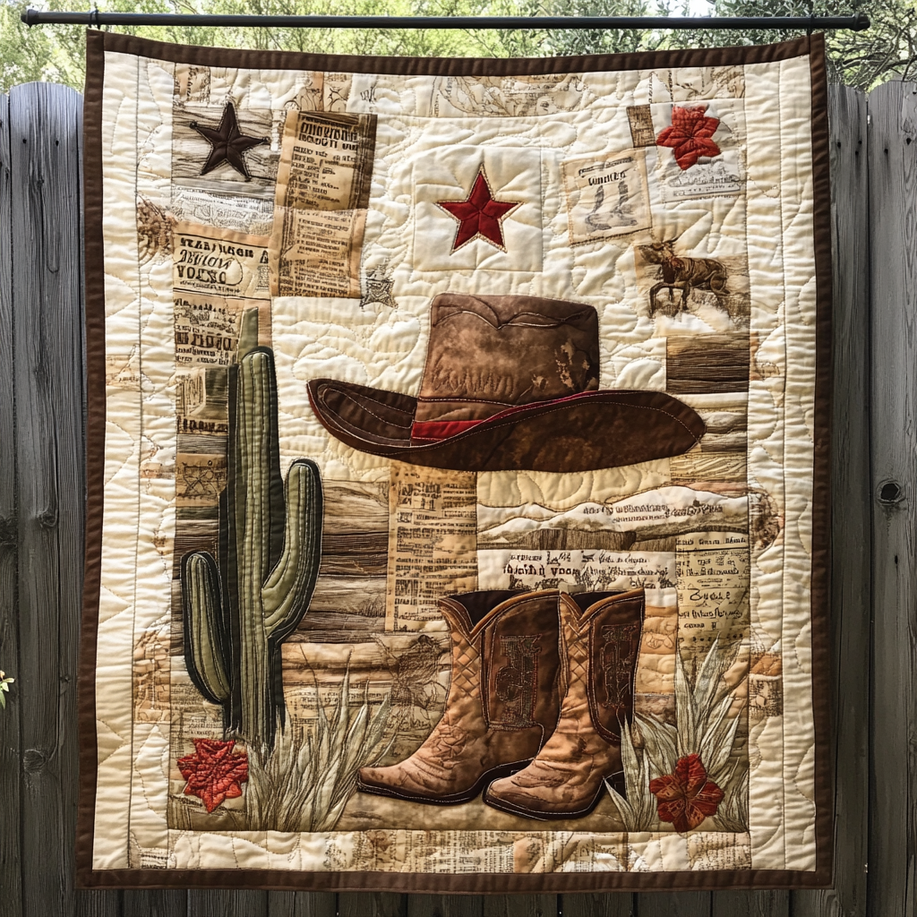 Cowboy Life WU1601012CL Quilt Blanket