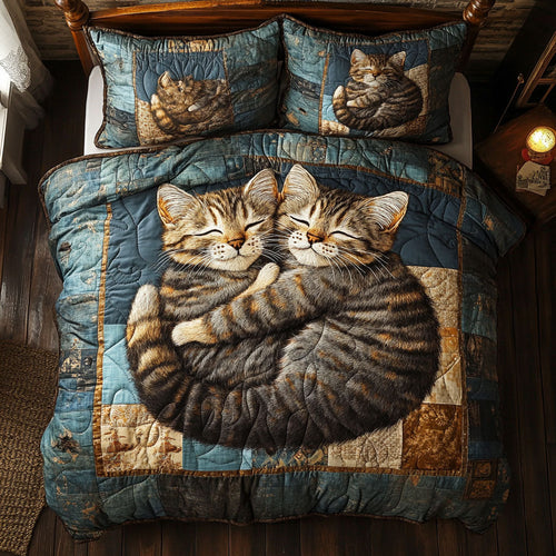 Cozy Cat WX0303010CL Quilted Bedding Set