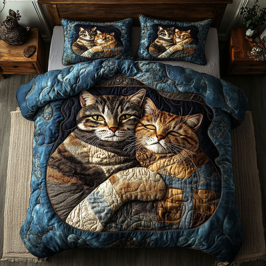 Cute Cat WX0303011CL Quilted Bedding Set