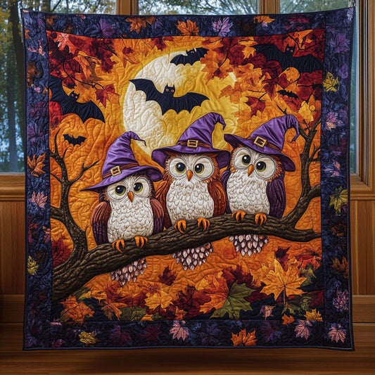 Mystic Halloween Owl CW1607028CL Quilt Blanket