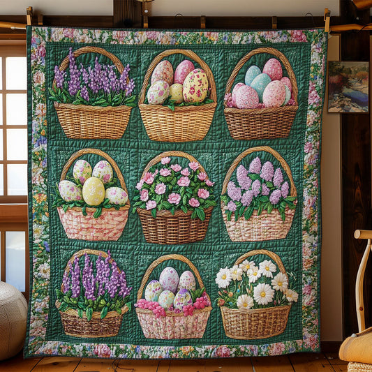 Eggs And Flowers Easter WN1501010CL Quilt Blanket