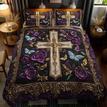 Peaceful Cross WN1202076CL Quilted Bedding Set