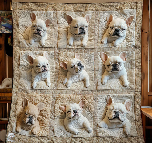 Sleeping Bulldog WU0511001CL Quilt Blanket