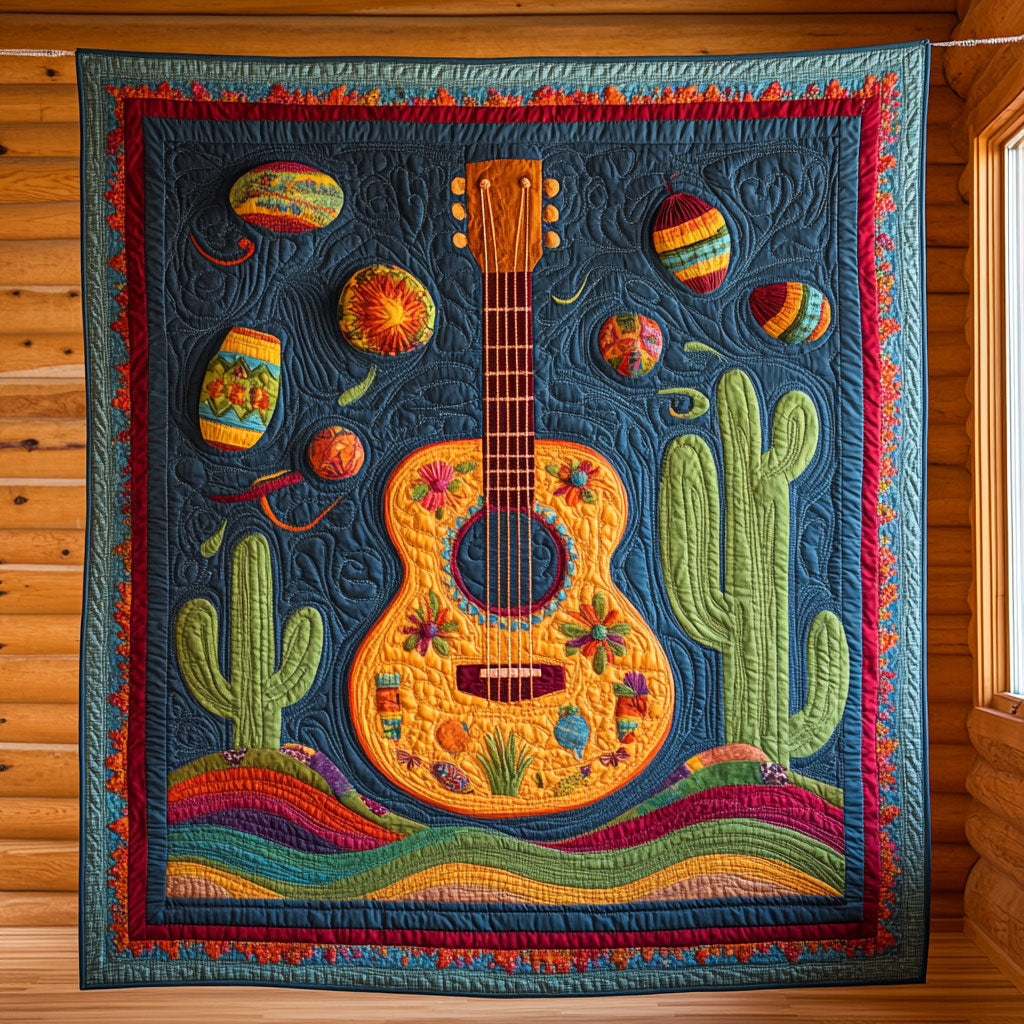 Melody Guitar CW2708055CL Quilt Blanket