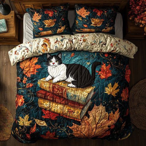 Cozy Cat Chronicles WY0803063CL Quilted Bedding Set