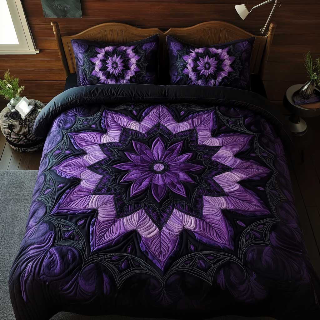 Velvet Petal Flower WN1702043CL Quilted Bedding Set