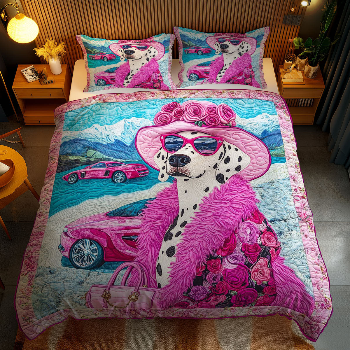 Beachy Dalmatian WN1102046CL Quilted Bedding Set