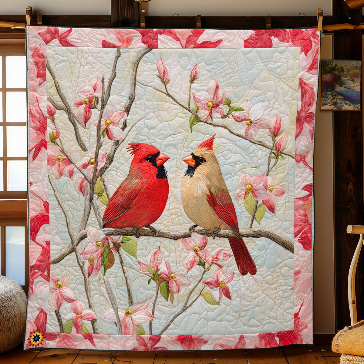 Cardinal Symphony WJ2112006CL Quilt Blanket