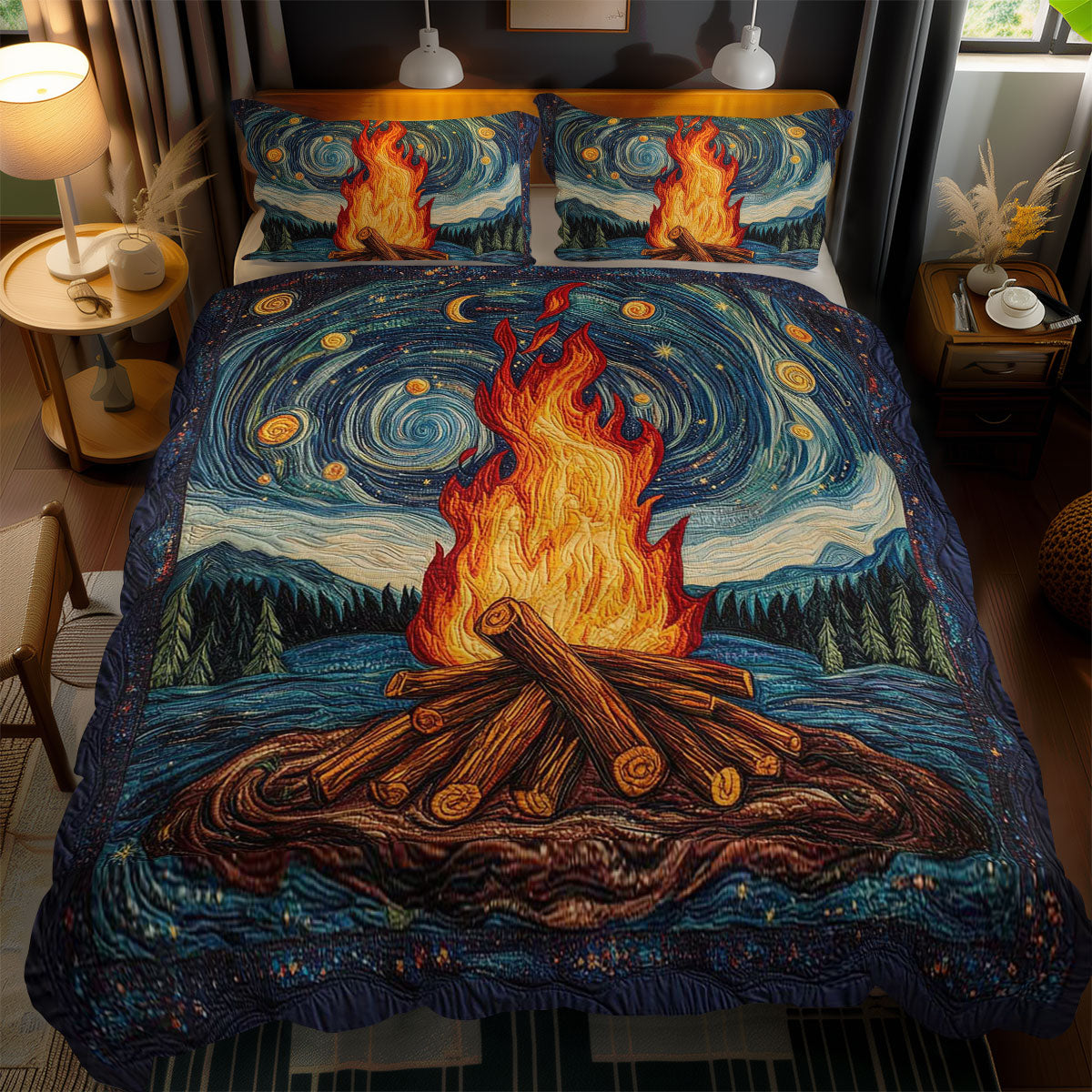 Wild Campfire WN1202084CL Quilted Bedding Set