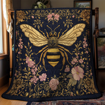 Bee In Flower Garden WY1902055CL Quilt Blanket