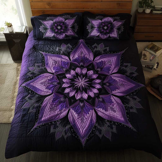 Twilight Blossom Flower WN1702046CL Quilted Bedding Set