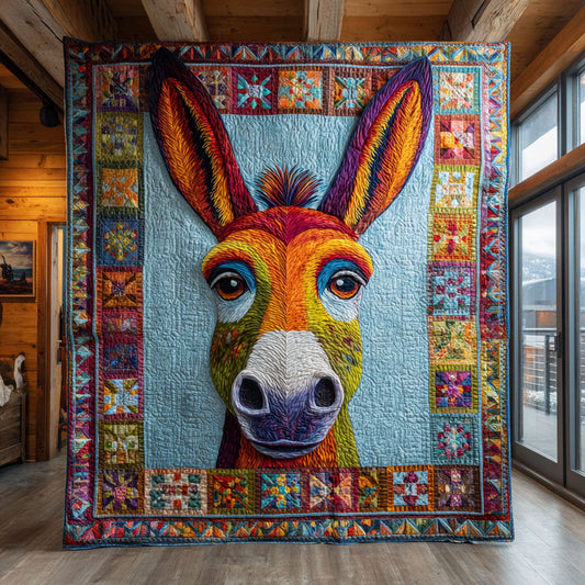 Donkey Love Charm CW2508041CL Quilt Blanket