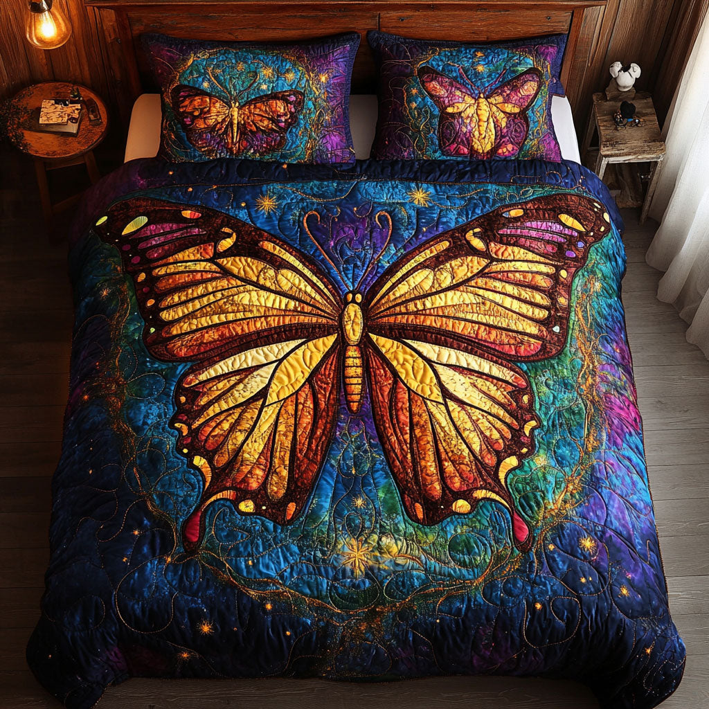 Galaxy Butterfly WY1202029CL Quilted Bedding Set