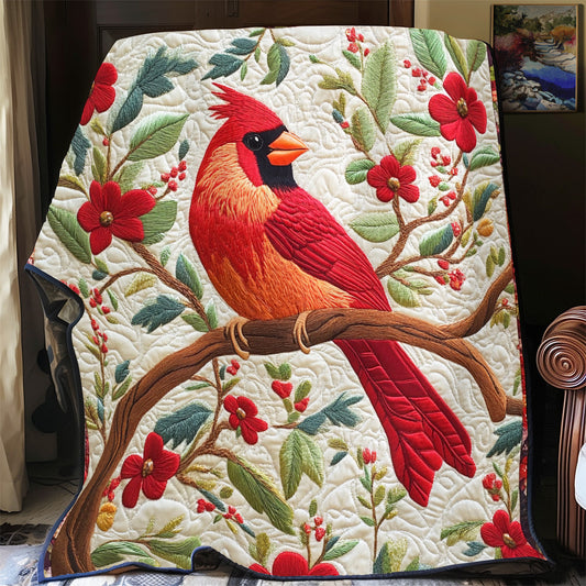 Red Blossom Haven YR0701036CL Quilt Blanket