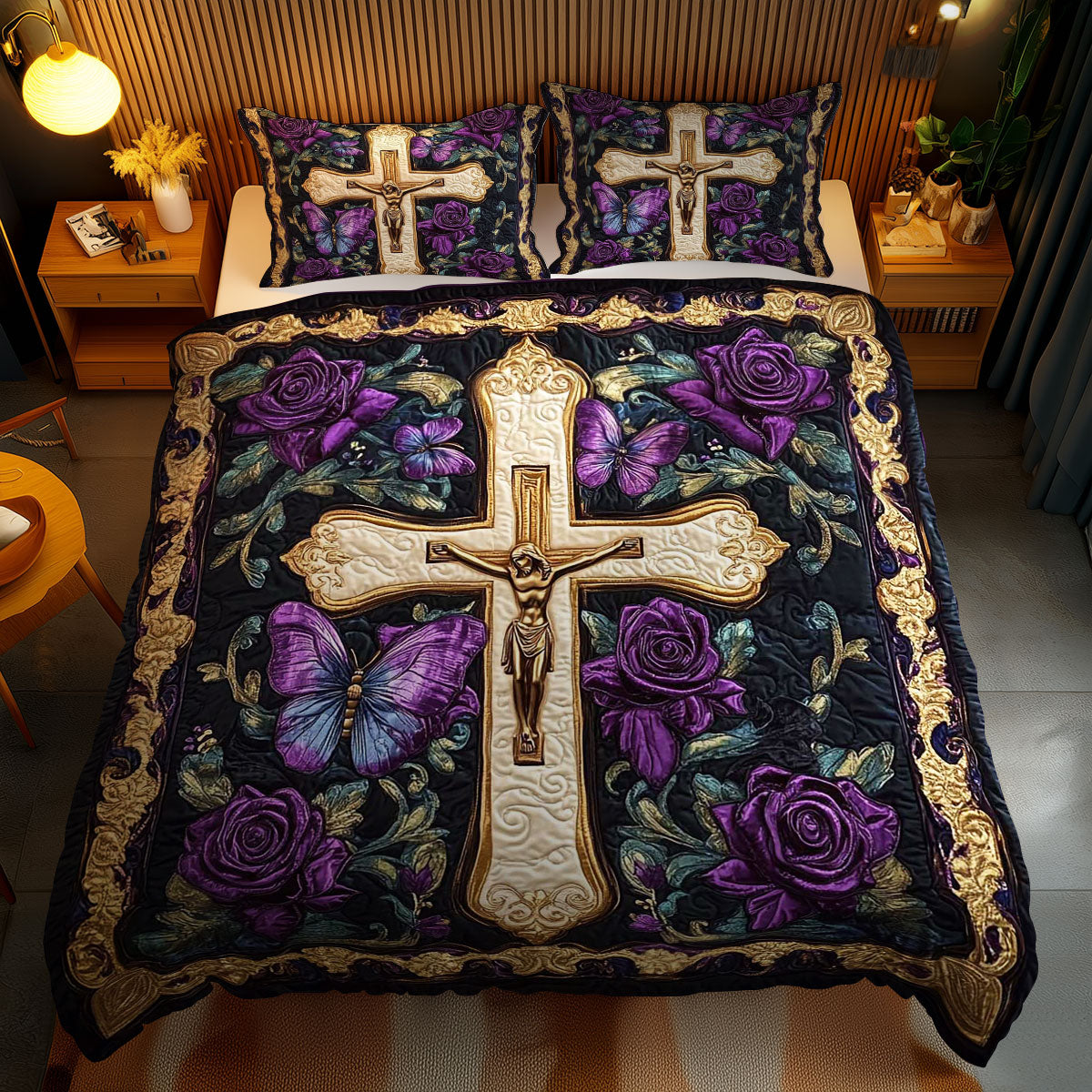 Sacred Cross WN1202079CL Quilted Bedding Set