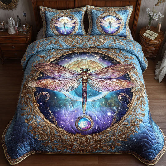 Dragonfly Gemstones WT2702055CL Quilted Bedding Set