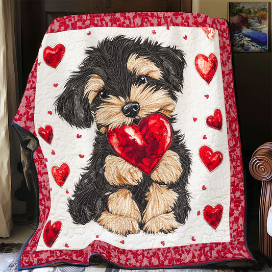 Adorable Puppy WX0801001CL Quilt Blanket