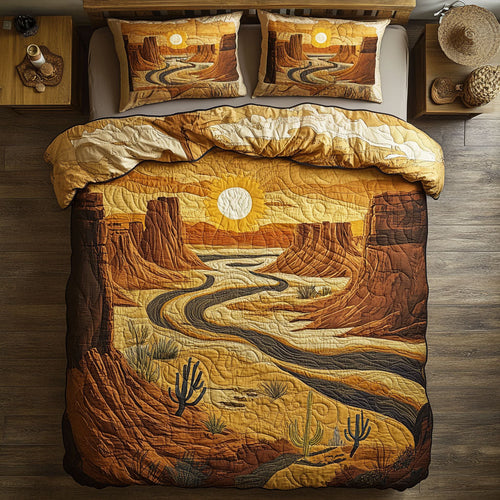 Canyon Sunset WY0803073CL Quilted Bedding Set
