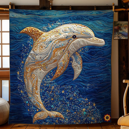 Shimmering Dolphin WY2211010CL Quilt Blanket