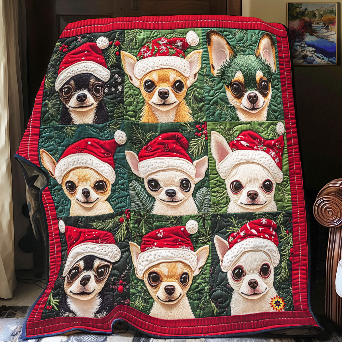 Chihuahua Winter YR2612046CL Quilt Blanket