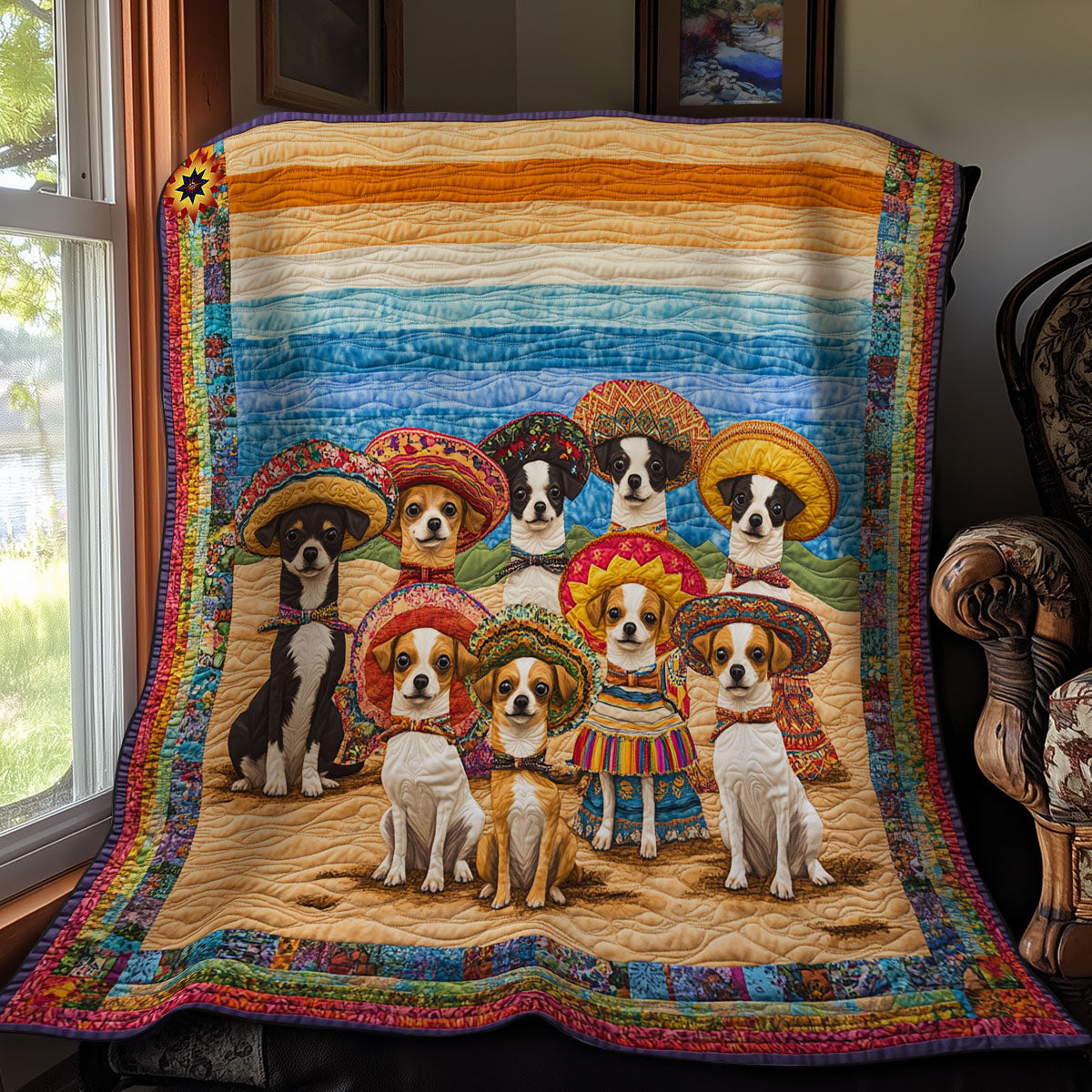 Sombrero Chihuahua WY2611003CL Quilt Blanket