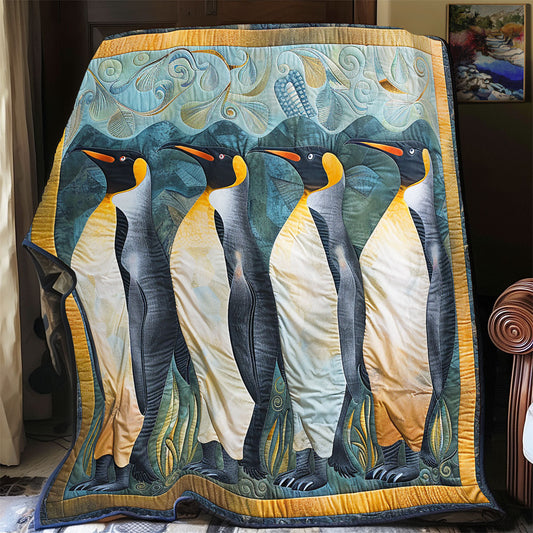 Penguin Family WY0301057CL Quilt Blanket