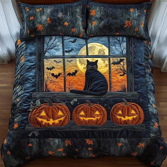 Ghostly Cat WN1302010CL Quilted Bedding Set