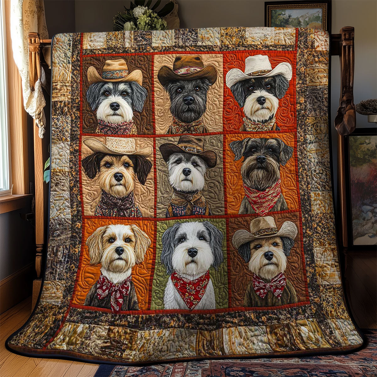 Outlaw Schnauzer WN0901007CL Quilt Blanket