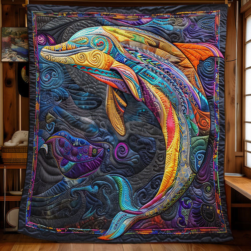 Colorful Dolphin WX0201011CL Quilt Blanket