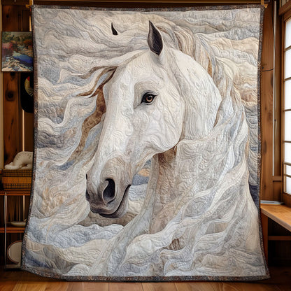 Abstract White Horse WY1202072CL Quilt Blanket