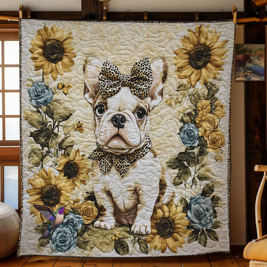 Sunflower Bulldog WN2412022CL Quilt Blanket