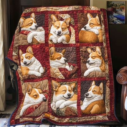 Adorable Corgi WX1701001CL Quilt Blanket