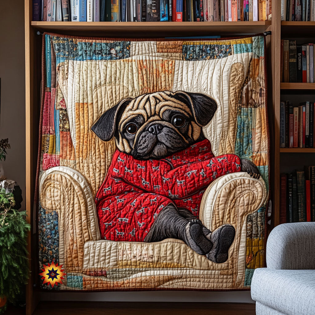 Lazy Pug WX0711029CL Quilt Blanket