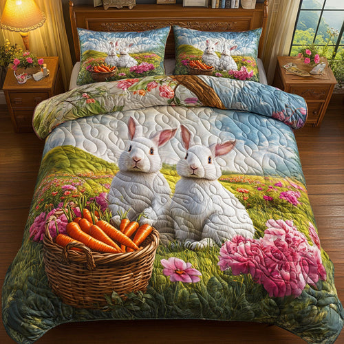 White Rabbit Flower WT2702014CL Quilted Bedding Set