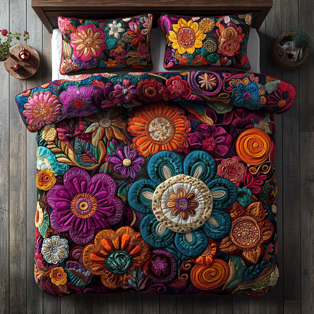 Botanical Blossom WJ1303031CL Quilted Bedding Set