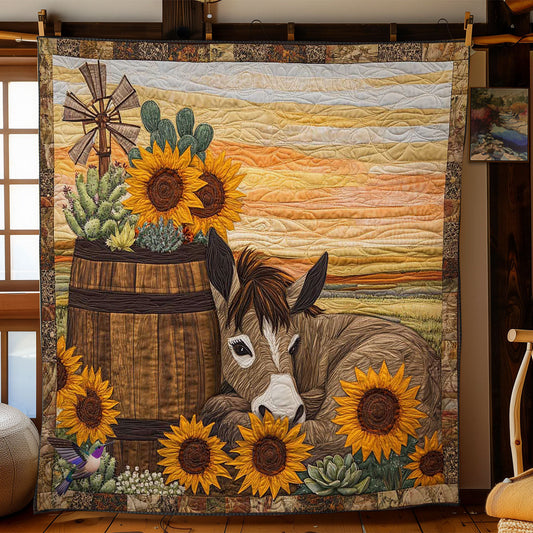 Sunflower Donkey WN2111060CL Quilt Blanket