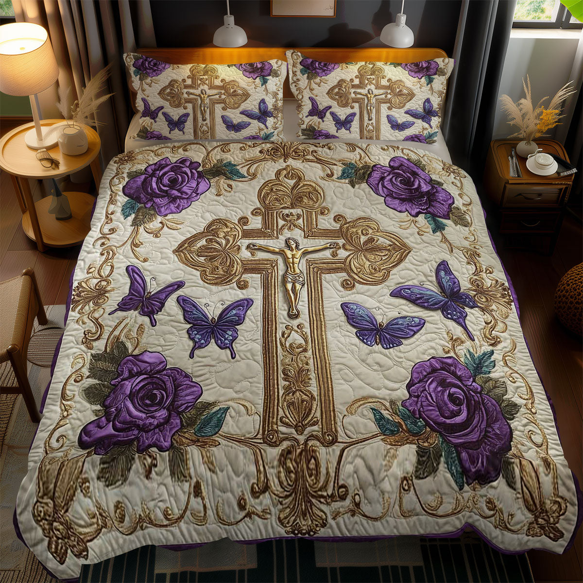 Radiant Cross WN1202077CL Quilted Bedding Set