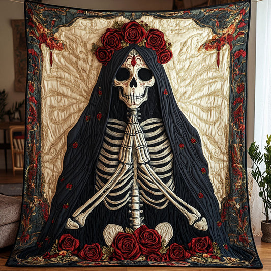 Skeleton Bless CP2104027CL Quilt Blanket