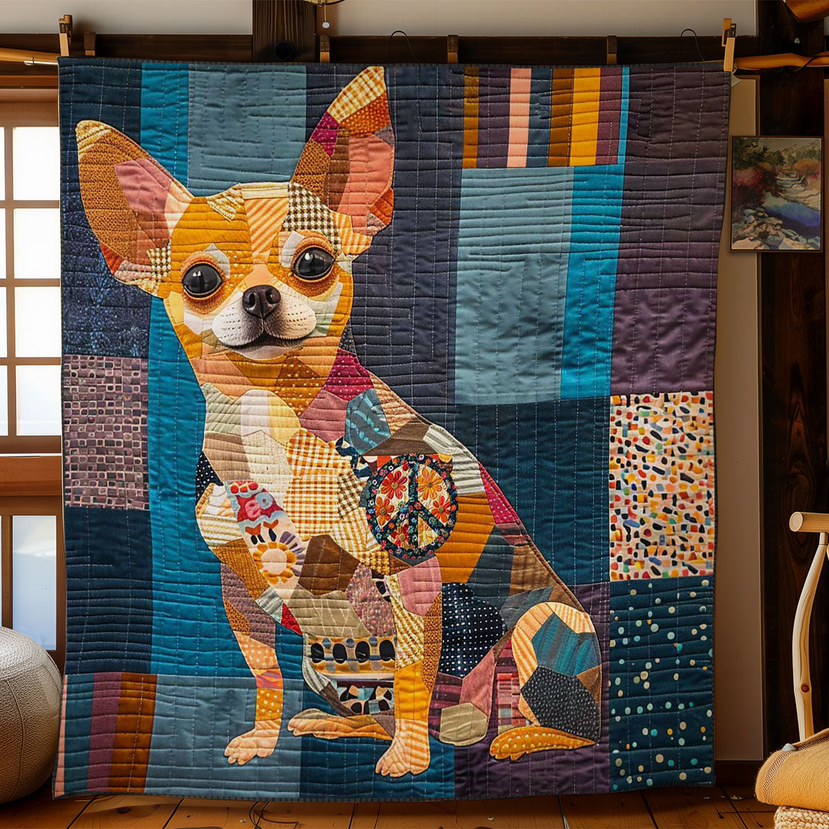 Colorful Chihuahua WN1510014CL Quilt Blanket