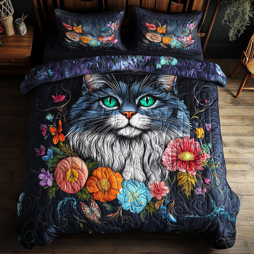 Cat Flower Color WT1403087CL Duvet Cover Set