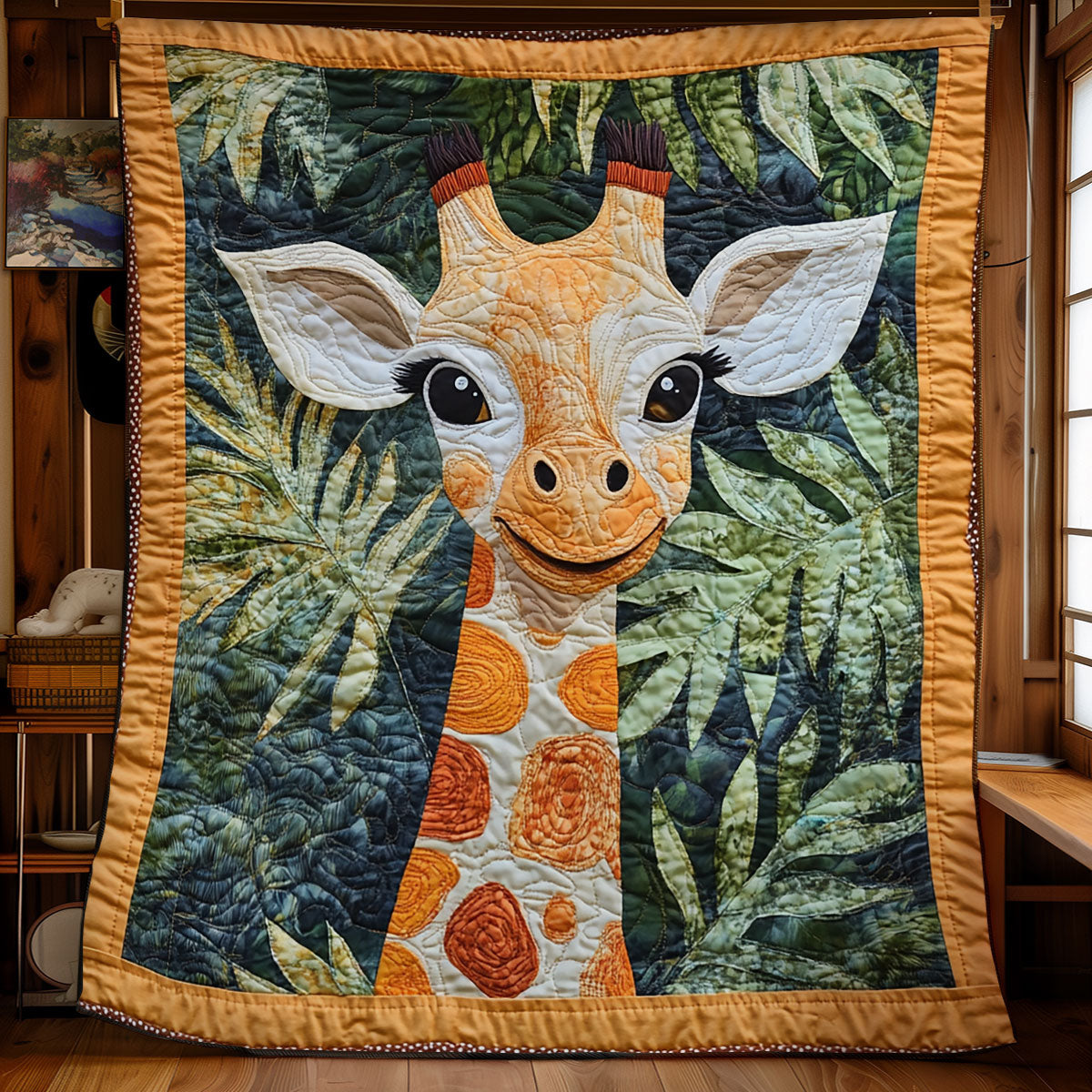 Adorable Giraffe WX0401001CL Quilt Blanket